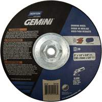 Gemini&reg; Saucer Wheel, 9" x 1/4", 5/8"-11 Arbor, Aluminum Oxide, Type 28 Les Fournitures Industrielles Méga