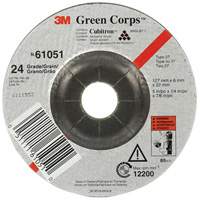 Meule flexible Green Corps, 5" x 1/4", Arbre 7/8", C&eacute;ramique, Type 1 Les Fournitures Industrielles Méga