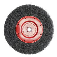 Brosses &eacute;conomiques &agrave; fils cr&ecirc;p&eacute;s - Face &eacute;troite, 6" dia., Fils 0.014, Arbre 2" Les Fournitures Industrielles Méga