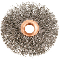 3" Copper Centre Crimped Wire Wheels, 3" Dia., 0.012" Fill, 1/2" Arbor Les Fournitures Industrielles Méga