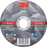Meule &agrave; tronçonner Silver, 4-1/2" x 0,045", Arbre de 7/8", Type 1, C&eacute;ramique, 13 300 Tr/min Les Fournitures Industrielles Méga