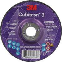 Meule a moyeu d&eacute;port&eacute; Cubitron 3, 4" x 1/4", Arbre 5/8", C&eacute;ramique, Type T27 Les Fournitures Industrielles Méga