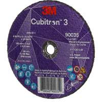 Cubitron 3 Cut-Off Wheel, 4" x 1/8", 3/8" Arbor, Type T1, Ceramic, 21000 RPM Les Fournitures Industrielles Méga