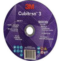 Cubitron 3 Cut-Off Wheel, 7" x 0.09", 7/8" Arbor, Type T27, Ceramic, 8500 RPM Les Fournitures Industrielles Méga