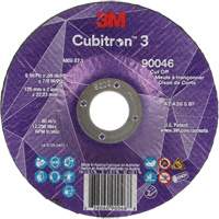 Cubitron 3 Cut-Off Wheel, 5" x 0.09", 7/8" Arbor, Type T27, Ceramic, 12250 RPM Les Fournitures Industrielles Méga