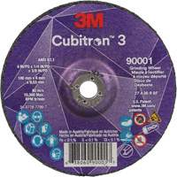 Meule a moyeu d&eacute;port&eacute; Cubitron 3, 4" x 1/4", Arbre 3/8", C&eacute;ramique, Type T27 Les Fournitures Industrielles Méga