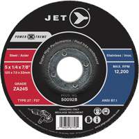 Meule Power-Xtreme ZA24S, 4-1/2" x 1/4", Arbre 7/8", Type 27 Les Fournitures Industrielles Méga