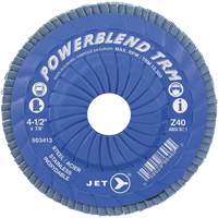 Disque &agrave; lamelles ajustables TRM Powerblend, 4-1/2" x 7/8", Type 29, Grain Z40, Zirconium Les Fournitures Industrielles Méga