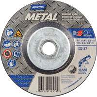 Metal Grinding Wheel, 4-1/2" x 1/4", 5/8"-11 Arbor, Aluminum Oxide, Type 27 Les Fournitures Industrielles Méga