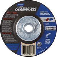 Meule XXL Gemini, 4-1/2" x 1/4", Arbre 5/8"-11, Oxyde d'aluminium, Type 27 Les Fournitures Industrielles Méga