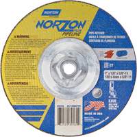 Meule &agrave; tronçonner &agrave; angle droit NorZon Plus SGZ, 7" x 1/8", Arbre de 5/8"-11, Type 27/42, C&eacute;ramique d'alumine, 8600 Tr/min Les Fournitures Industrielles Méga