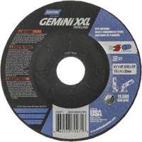 Disque combin&eacute; de meulage et tronçonnage Gemini XXL, 4-1/2" x 1/8", Arbre de 7/8", Type 27, Oxyde d'aluminium Les Fournitures Industrielles Méga