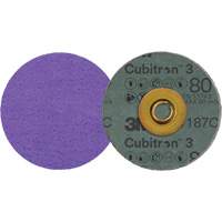 Disque en fibre Roloc Cubitron 3, 3" dia., Grain 80+, C&eacute;ramique Les Fournitures Industrielles Méga