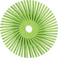 Brosse radiale en soies de pr&eacute;cision type A PN-RB Scotch-Brite , C&eacute;ramique, Grain 50+, 3" dia. Les Fournitures Industrielles Méga