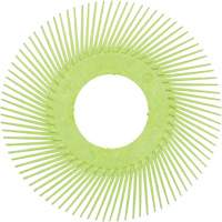 Brosse radiale en soies de pr&eacute;cision type A PN-RB sans adaptateur Scotch-Brite, C&eacute;ramique, Grain 50+, 6" dia. Les Fournitures Industrielles Méga