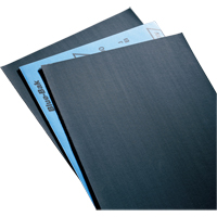 Papier abrasif en feuilles de papier - Feuilles de 9" x 11" &agrave; l'&eacute;preuve de l'eau Blue-Bak T414, 9" x 11", Grain 220, Carbure de silicium Les Fournitures Industrielles Méga