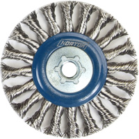 Roue compl&egrave;te de c&acirc;ble de torsion, Dia. 4", Fils 0,02", Arbre 5/8"-11, Acier inoxydable Les Fournitures Industrielles Méga