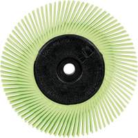 Brosse radiale en soies de pr&eacute;cision type A PN-RB avec adaptateur Scotch-Brite , C&eacute;ramique, Grain 50+, 6" dia. Les Fournitures Industrielles Méga