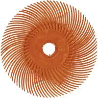 Brosse radiale en soies de pr&eacute;cision type C PN-RB Scotch-Brite , C&eacute;ramique, Grain 80+, 3" dia. Les Fournitures Industrielles Méga