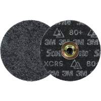 Meule &agrave; changement rapide Scotch-Brite &agrave; usage intensif pour le conditionnement de surface de pr&eacute;cision, HD- DN, 5" dia., Grain 80+, C&eacute;ramique Les Fournitures Industrielles Méga