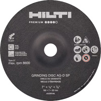 AG-D SP Premium Grinding Wheels, 5" x 1/4", 7/8" Arbor, Zirconium, Type 27 Les Fournitures Industrielles Méga