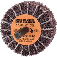 Roue Combi Buff and Blend 898001 Standard Abrasives, 2" dia. x 1" la, Arbre 1/4", Oxyde d'aluminium Les Fournitures Industrielles Méga