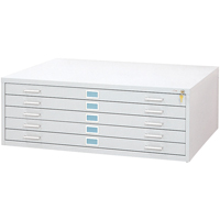 Classeurs En Acier Pour Plans-5 Tiroirs, 5 Tiroirs, 46-3/8" la x 35-3/8" p x 16-1/2" h Les Fournitures Industrielles Méga