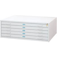 Classeurs En Acier Pour Plans-5 Tiroirs, 5 Tiroirs, 53-3/8" la x 41-3/8" p x 16-1/2" h Les Fournitures Industrielles Méga
