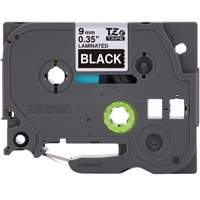 Syst&egrave;mes d'&eacute;tiquetage P-Touch, 9 mm x 314,96" ou 8 m, Blanc sur noir Les Fournitures Industrielles Méga