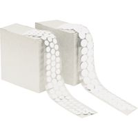 Attache en rondelle, Crochet, 1/2" dia., Adh&eacute;sif, Blanc Les Fournitures Industrielles Méga