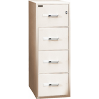 Fire Resistant Filing Cabinets, Steel, 4 Drawers, 19-3/4" W x 31" D x 54" H, Beige Les Fournitures Industrielles Méga
