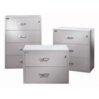 Fire Resistant Filing Cabinets, Steel, 4 Drawers, 38-3/4" W x 23-1/2" D x 55" H, Black Les Fournitures Industrielles Méga