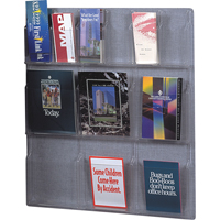 Literature Displays, Wall Mount, 6 Slots, Plastic, 30" W x 34-3/4" D x 34-3/4" H Les Fournitures Industrielles Méga