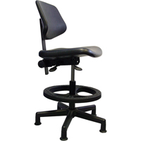 Si&egrave;ges ergonomiques, Polyur&eacute;thane, Noir, Capacit&eacute; 250 lb Les Fournitures Industrielles Méga