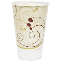 Disposable Cups, Paper, 12 oz., Multi-Colour Les Fournitures Industrielles Méga