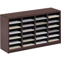 Casier &agrave; compartiments E-Z Stor pour documentation, Stationnaire, 24 fentes, Bois, 40" la x 11-3/4" p x 23" h Les Fournitures Industrielles Méga
