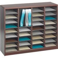 Casier &agrave; compartiments E-Z Stor pour documentation, Stationnaire, 36 fentes, Bois, 40" la x 3/4" p x 32-1/2" h Les Fournitures Industrielles Méga