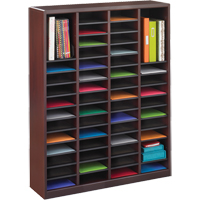 Casier &agrave; compartiments E-Z Stor pour documentation, Stationnaire, 60 fentes, Bois, 40" la x 3/4" p x 52-1/4" h Les Fournitures Industrielles Méga