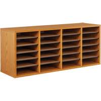 Casier &agrave; compartiments r&eacute;glable pour documentation, Stationnaire, 24 fentes, Bois, 39-1/4" la x 11-3/4" p x 16-1/4" h Les Fournitures Industrielles Méga