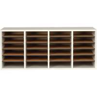 Casier &agrave; compartiments r&eacute;glable pour documentation, Stationnaire, 24 fentes, Bois, 39-1/4" la x 11-3/4" p x 16-1/4" h Les Fournitures Industrielles Méga