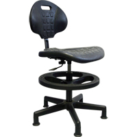 Si&egrave;ges ergonomiques robustes, Polyur&eacute;thane, Noir, Capacit&eacute; 250 lb Les Fournitures Industrielles Méga