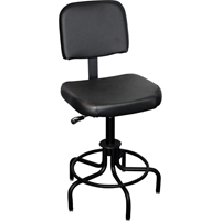 Tabouret avec dossier de s&eacute;rie 6000, Stationnaire, Ajustable Hauteur, Capacit&eacute; 250 lb Les Fournitures Industrielles Méga