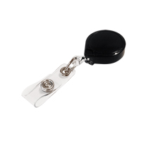 Porte-insignes r&eacute;tractables pour carte d'identit&eacute; Mini-Bak, Plastique, C&acirc;ble 36", Fixation Agrafe de ceinture Les Fournitures Industrielles Méga