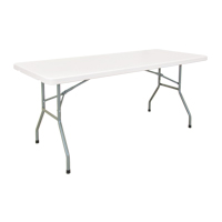 Table pliante, Rectangulaire, 72" l x 30" la, Poly&eacute;thyl&egrave;ne, Blanc Les Fournitures Industrielles Méga