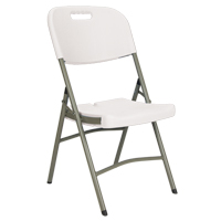 Chaises pliantes, Poly&eacute;thyl&egrave;ne, Blanc, Capacit&eacute; 350 lb Les Fournitures Industrielles Méga