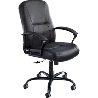 Serenity Big & Tall Chair, Leather, Black, 500 lbs. Capacity Les Fournitures Industrielles Méga