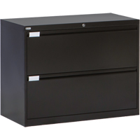 Classeur lat&eacute;ral, Acier, 2 tiroirs, 36" la x 18" p x 27-7/8" h, Noir Les Fournitures Industrielles Méga