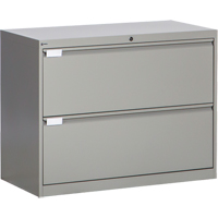 Classeur lat&eacute;ral, Acier, 2 tiroirs, 36" la x 18" p x 27-7/8" h, Gris Les Fournitures Industrielles Méga