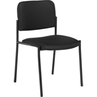 Chaises sans accoudoirs empilables, Tissu, Hauteur 32", Capacit&eacute; 300 lb, Noir Les Fournitures Industrielles Méga
