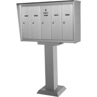 Boîtes aux lettres plateforme unique, Fixation Socle, 16" x 5-1/2", 8 portes, Aluminium Les Fournitures Industrielles Méga